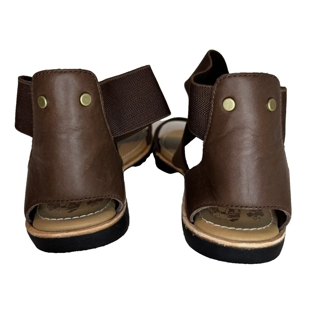 Sorel Women's‎ Ella NL3914-224 Camel Brown Jute Leather Strappy Sandals EUC 9.5